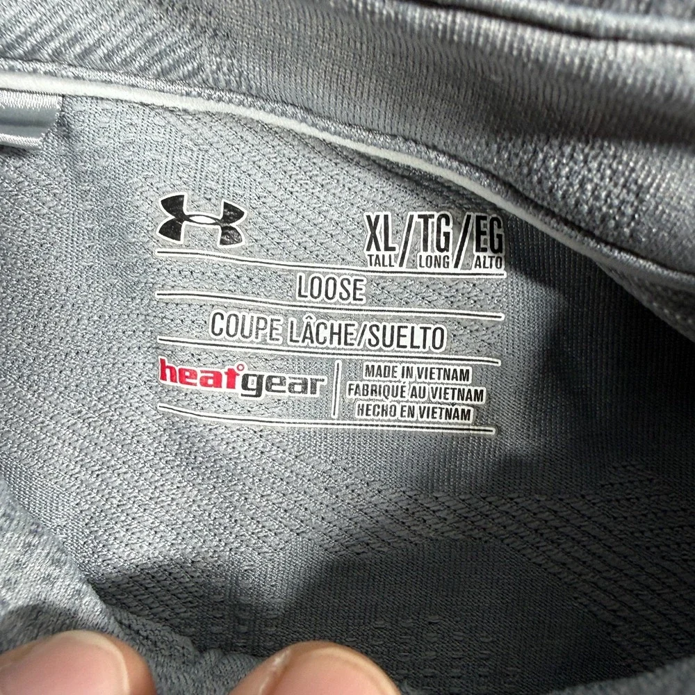 Under Armour Shirt Mens XL Gray Camo Pebble Beach Golf Links HeatGear Polo